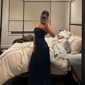 Peppermayo Exclusive - Eden Strapless Maxi Dress - Navy
